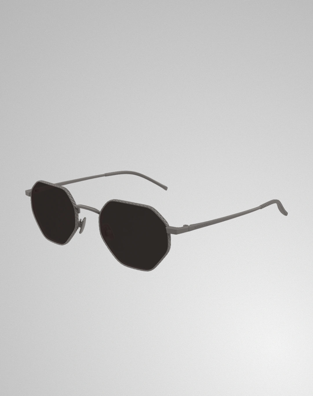 Bottega Veneta BV1471S-001 – Lunettes de soleil géométrique ruthénium (M)