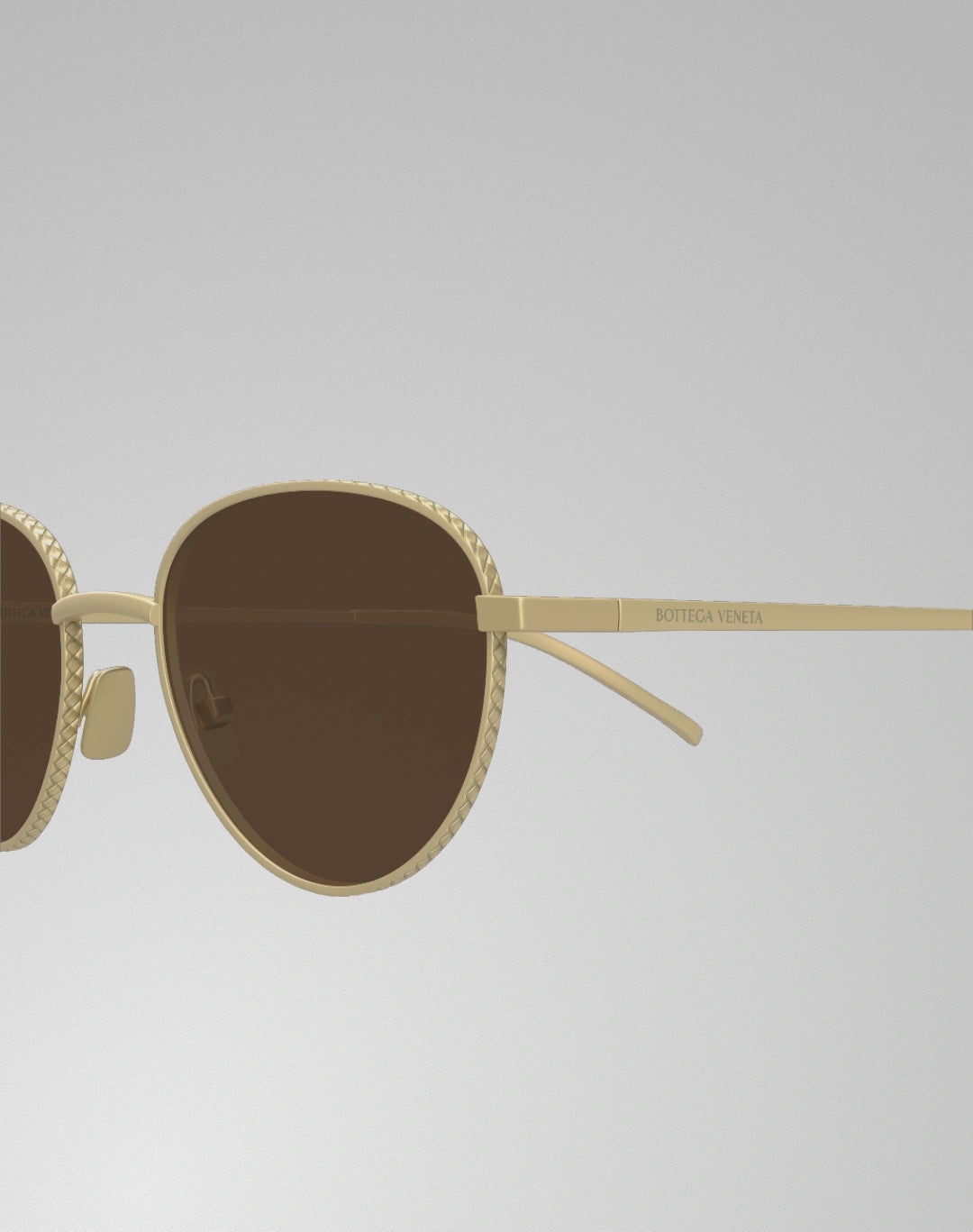 Bottega Veneta BV1966S-001 – Lunettes de soleil pantos bronze (S)