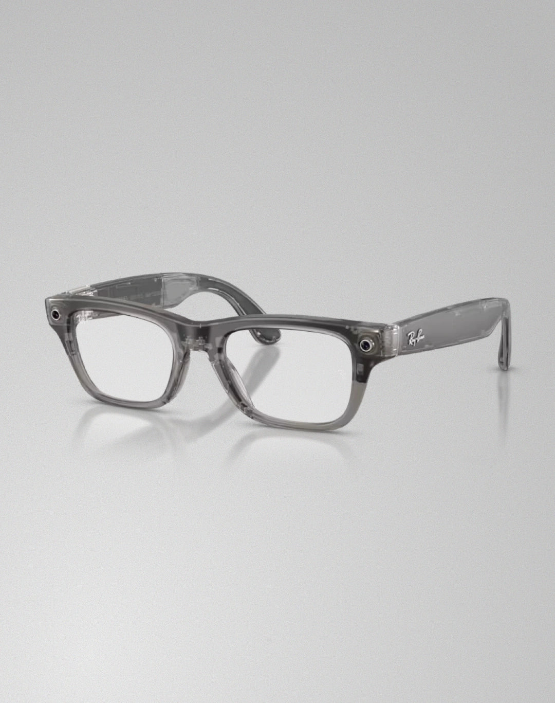 Ray-Ban Blayzer Optics 0RW7001 8529 – Lunettes de vue rectangulaires gris glacé transparent