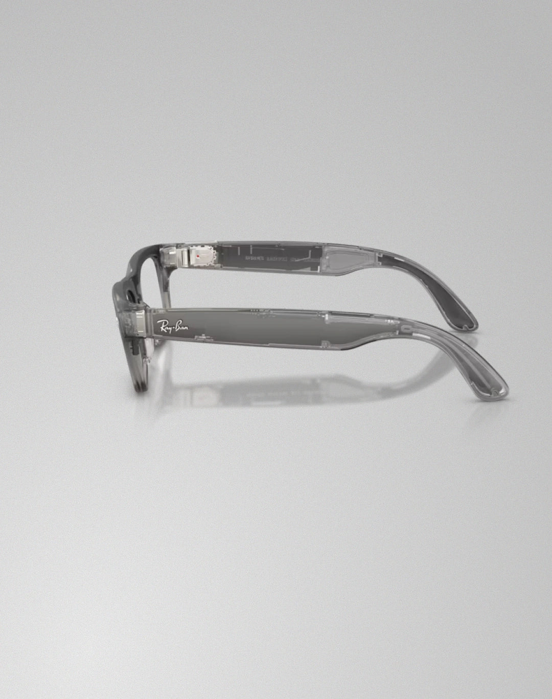 Ray-Ban Blayzer Optics 0RW7001 8529 – Lunettes de vue rectangulaires gris glacé transparent