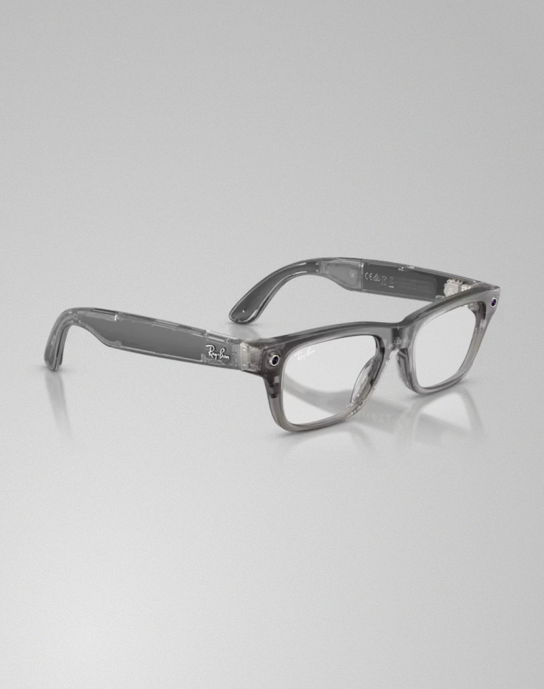 Ray-Ban Blayzer Optics 0RW7001 8529 – Lunettes de vue rectangulaires gris glacé transparent