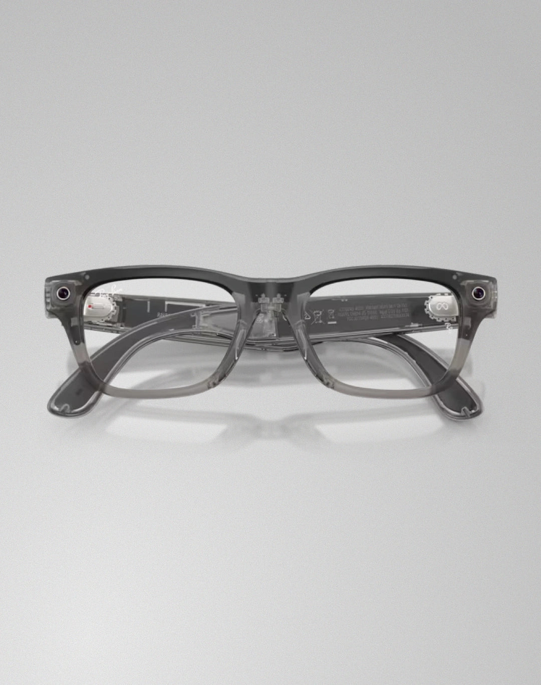 Ray-Ban Blayzer Optics 0RW7001 8529 – Lunettes de vue rectangulaires gris glacé transparent