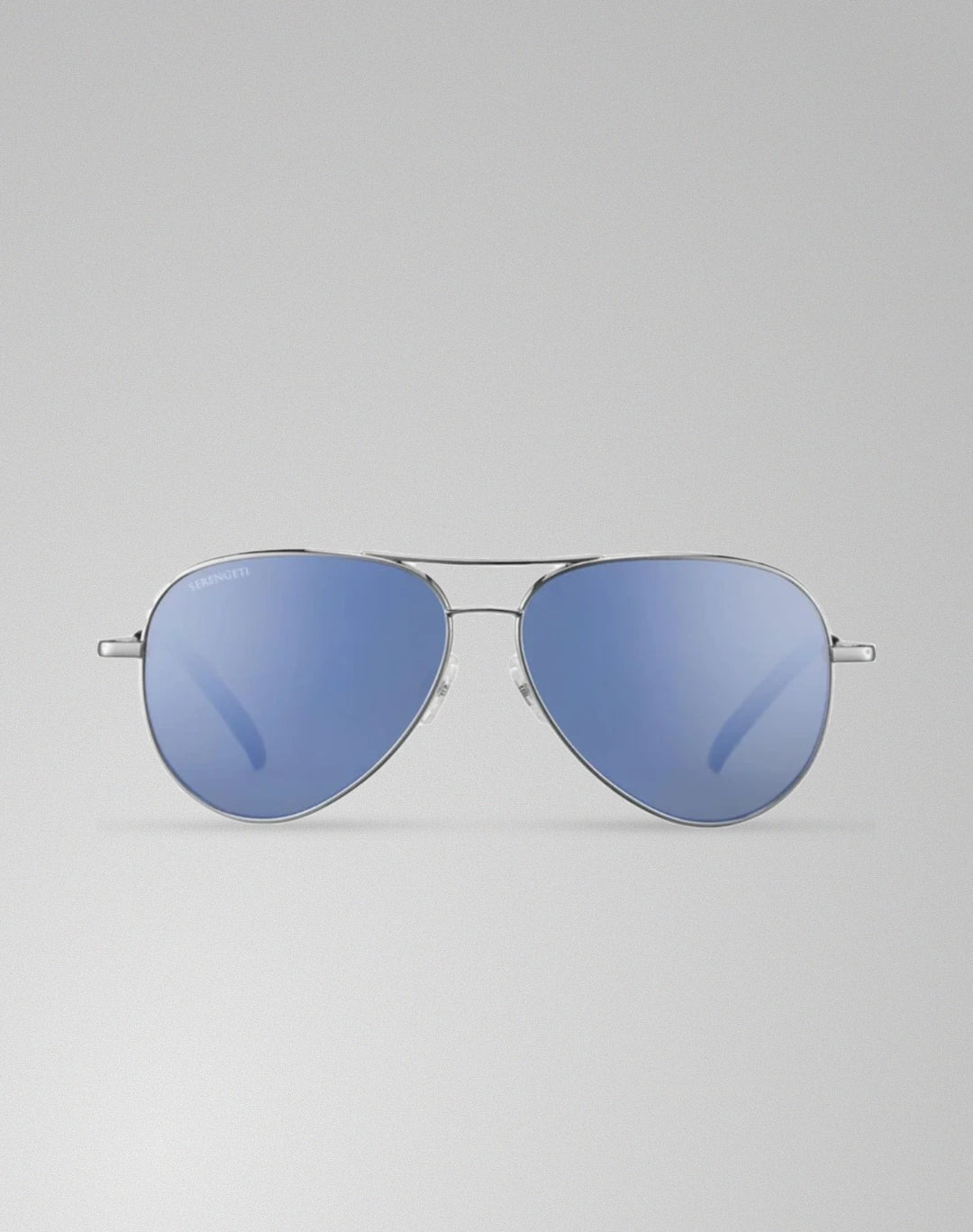 Serengeti Carrara 8547 – Lunettes de soleil pilote argent brillant