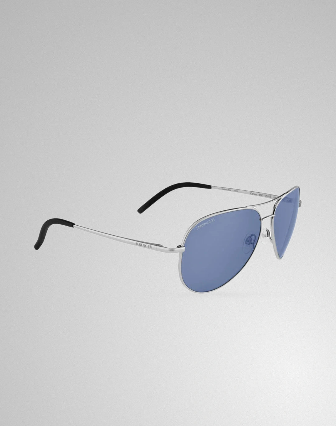 Serengeti Carrara 8547 – Lunettes de soleil pilote argent brillant