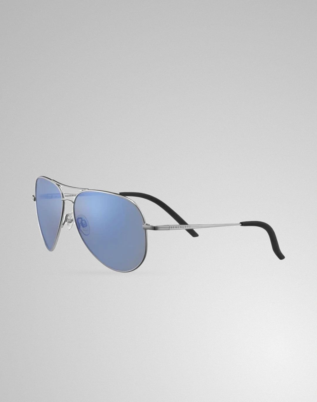 Serengeti Carrara 8547 – Lunettes de soleil pilote argent brillant