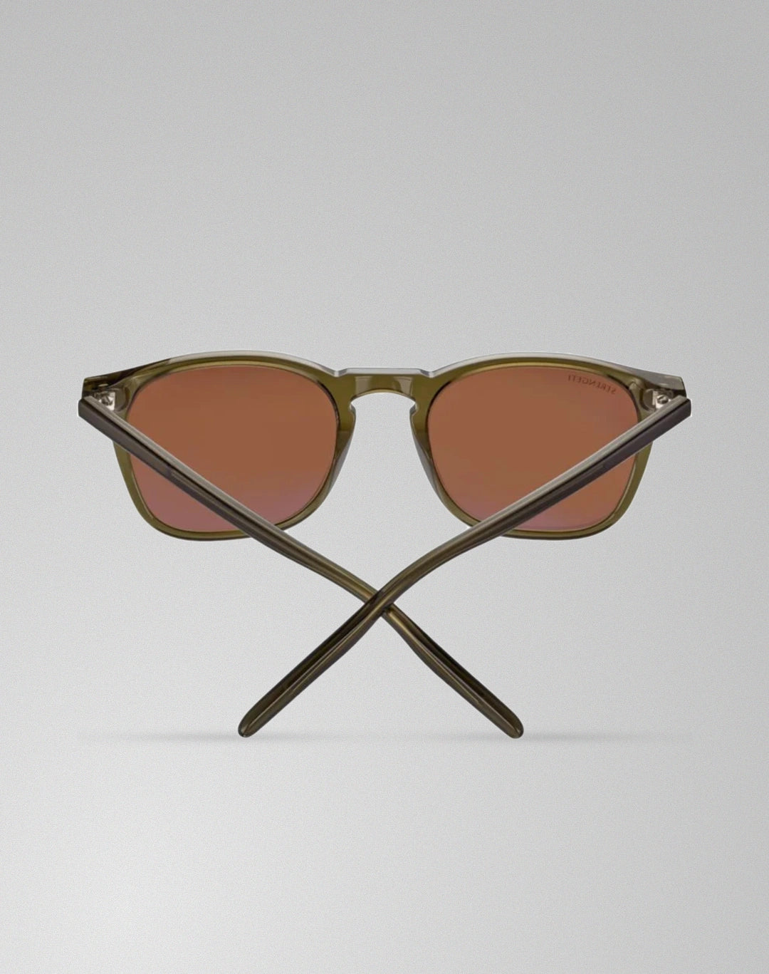 Serengeti Delio SS021001 – Lunettes de soleil carrée cristal kaki brillant