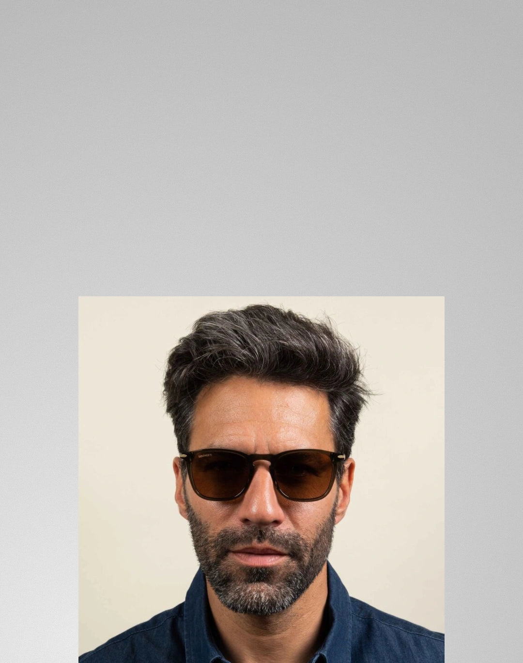 Serengeti Delio SS021001 – Lunettes de soleil carrée cristal kaki brillant