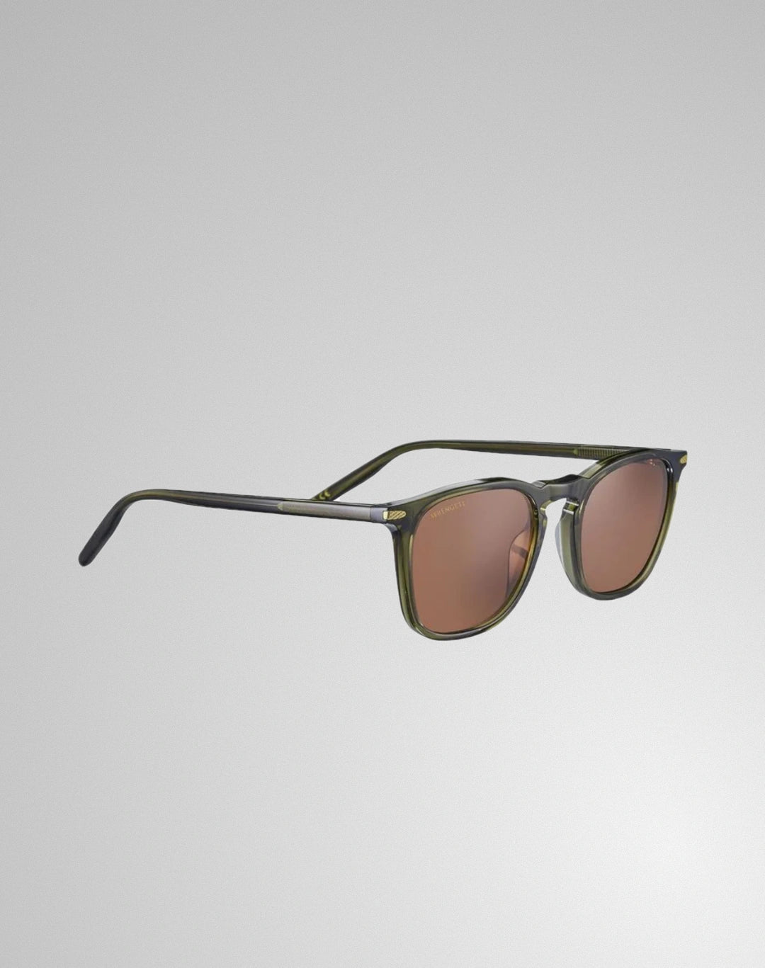 Serengeti Delio SS021001 – Lunettes de soleil carrée cristal kaki brillant