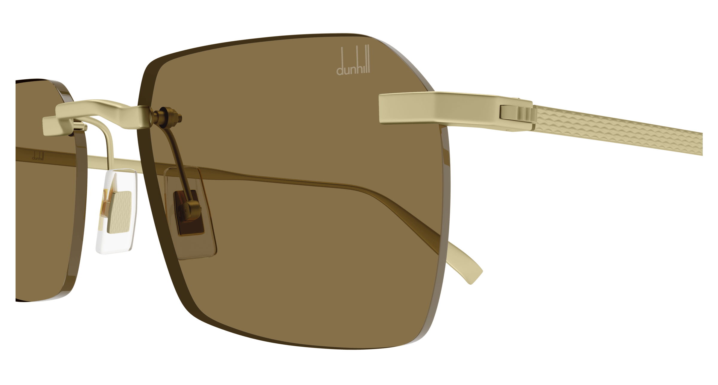 Dunhill DU0061S-003 – Lunettes de soleil rectangulaire or (XL)