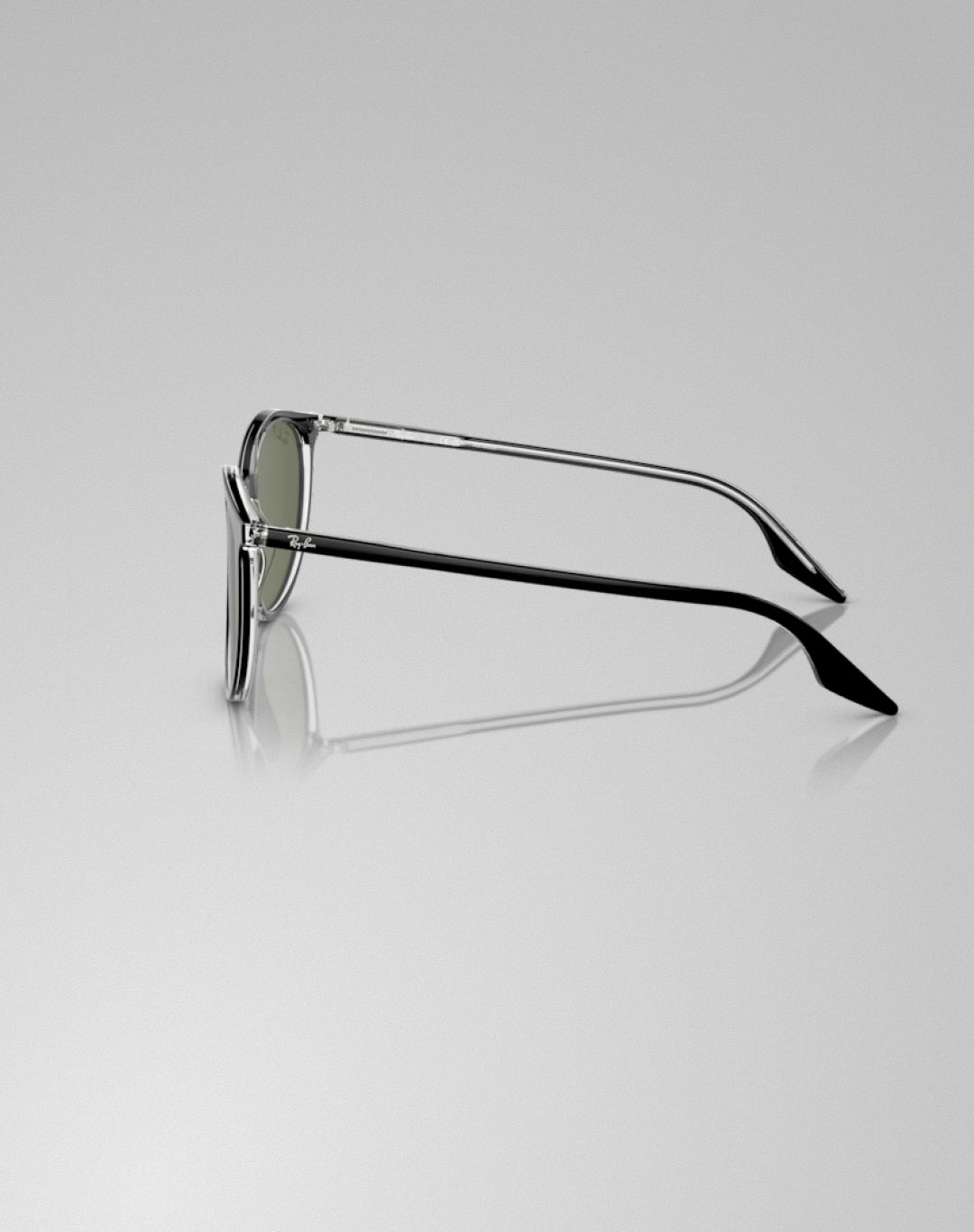 Ray-Ban RB2204-91958 – Lunettes de soleil pantos noir sur transparent