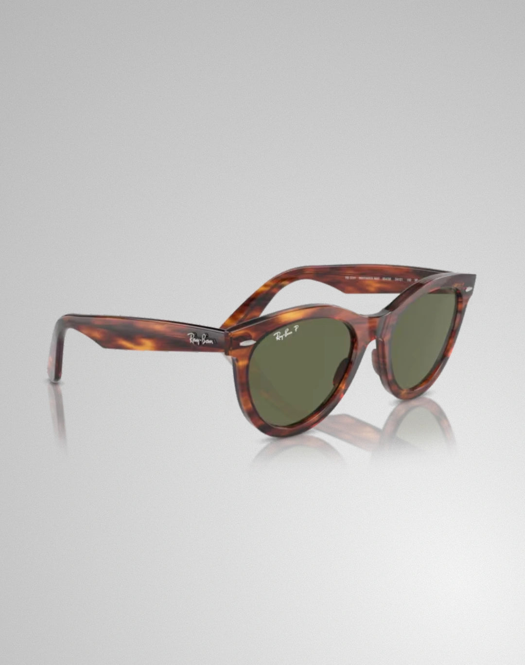 Ray-Ban RB2241-95458 – Lunettes de soleil ronde rayé havana