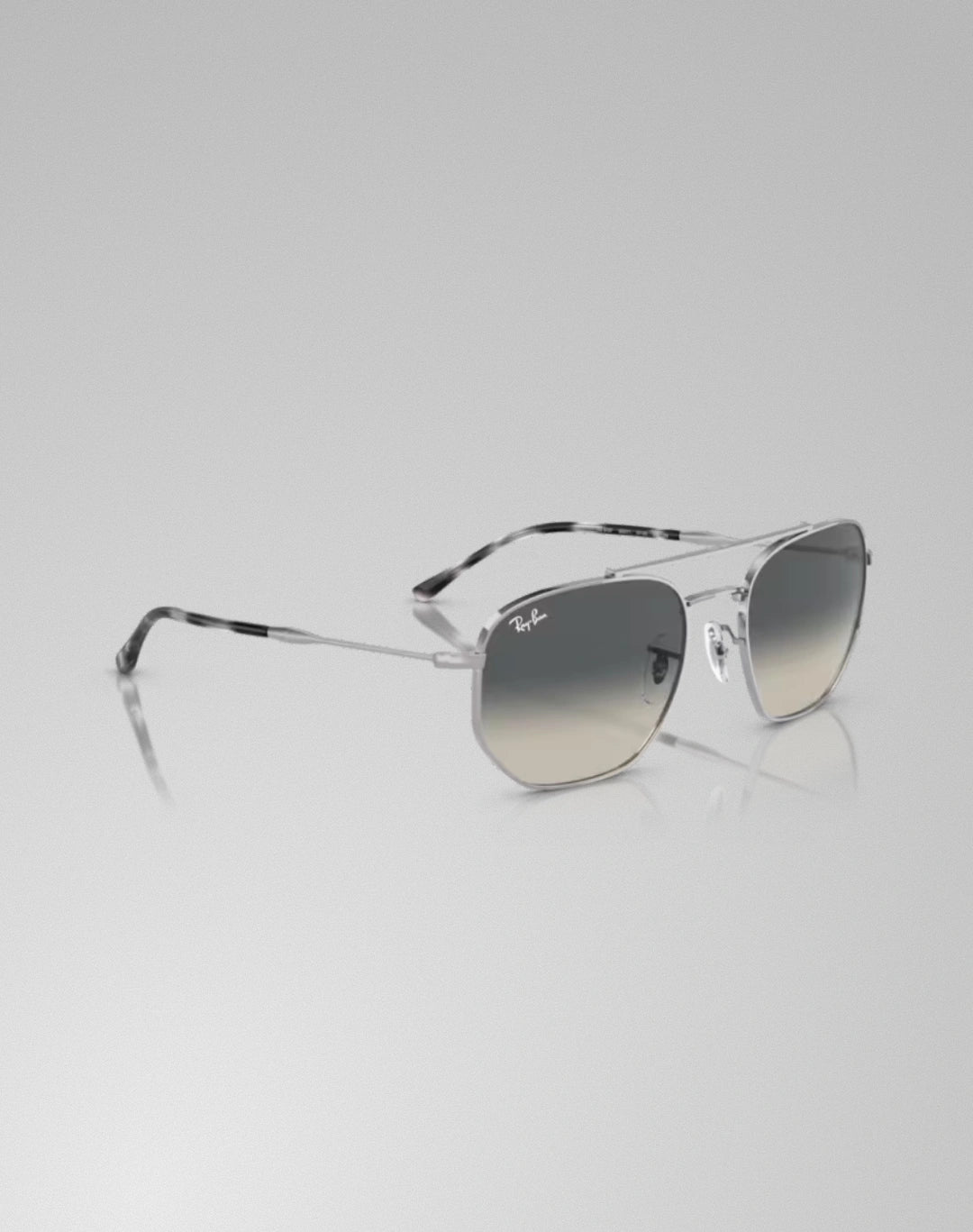 Ray-Ban RB3707-00371 – Lunettes de soleil irrégulier argent