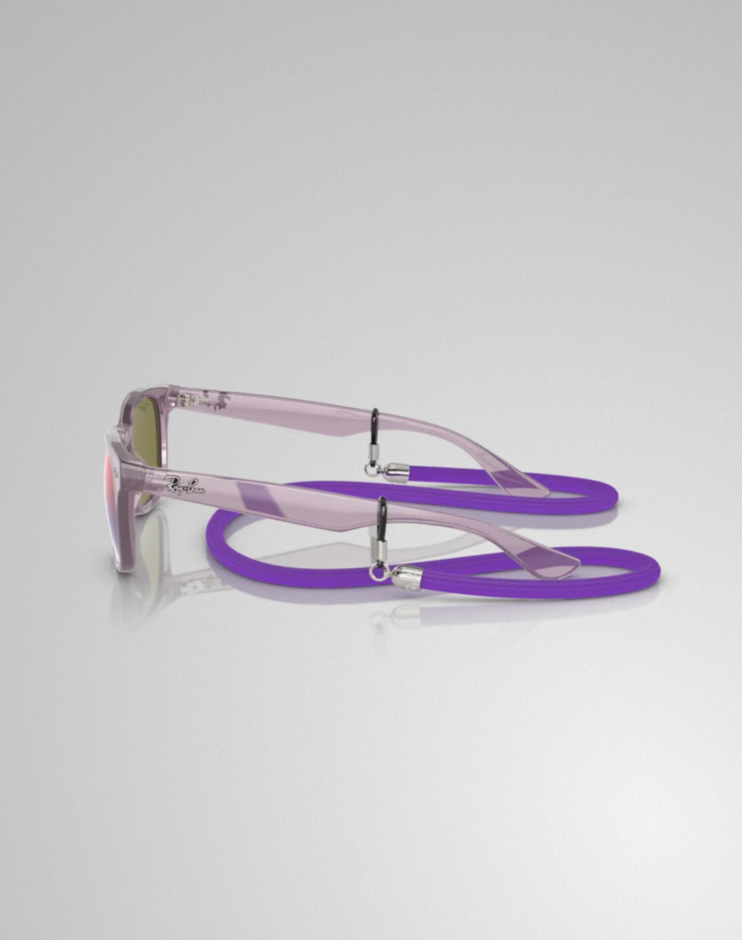 Ray-Ban 0RJ9052S-7147B1 – Lunettes de soleil carré pourpre opalescent